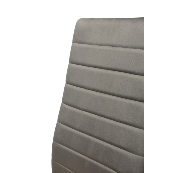 Zestaw 6 szt krzeseł DankorDesign Brand welur mleczno szary