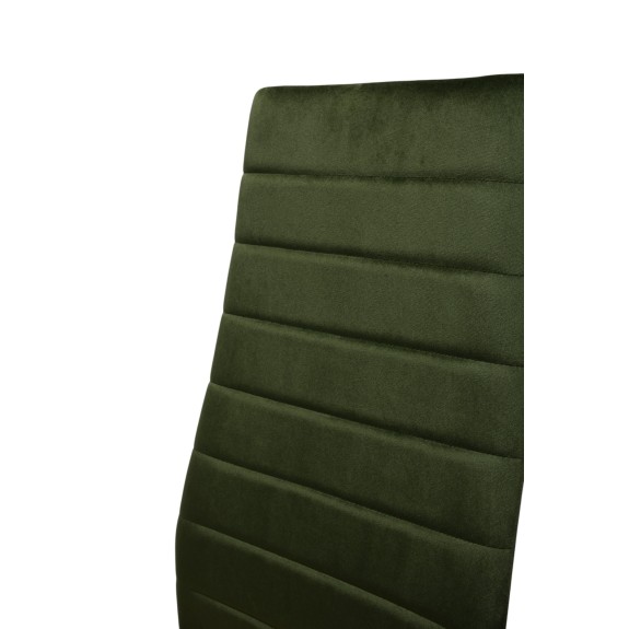 Zestaw 4 szt krzeseł DankorDesign Brand welur zielony khaki
