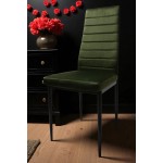 Zestaw 4 szt krzeseł DankorDesign Brand welur zielony khaki