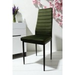 Zestaw 4 szt krzeseł DankorDesign Brand welur zielony khaki