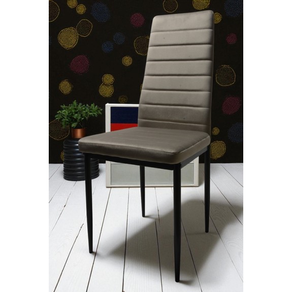Zestaw 4 szt krzeseł DankorDesign Brand welur mleczno szary