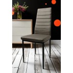 Zestaw 4 szt krzeseł DankorDesign Brand welur mleczno szary