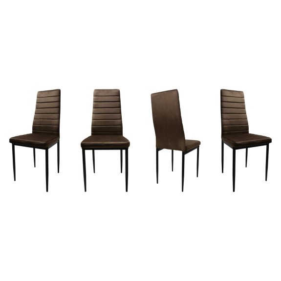 Krzesło DankorDesign Brand welur brązowy