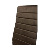 Krzesło DankorDesign Brand welur brązowy