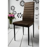 Krzesło DankorDesign Brand welur brązowy