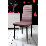 Krzesło DankorDesign Brand welur pudrowy róż