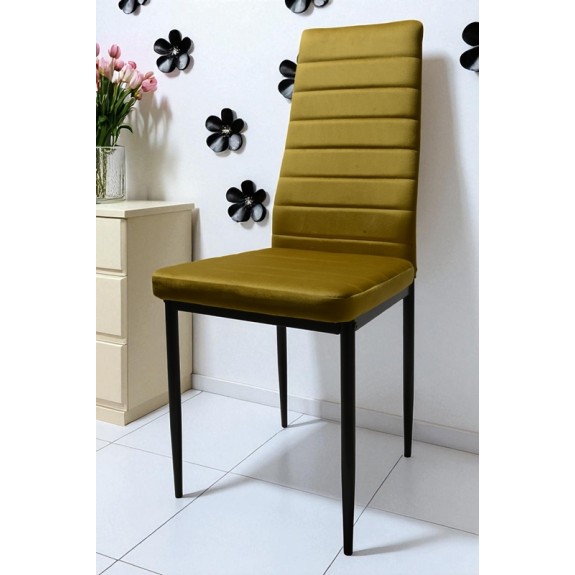 Krzesło DankorDesign Brand welur złoty