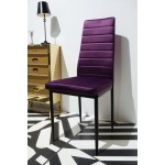 Krzesło DankorDesign Brand welur fioletowy