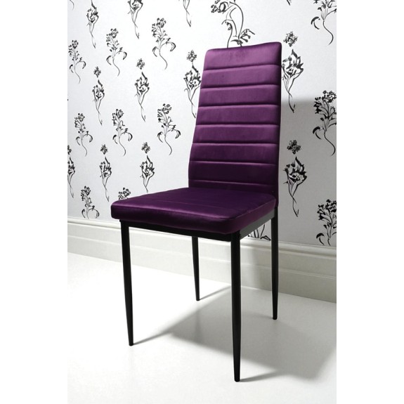 Krzesło DankorDesign Brand welur fioletowy