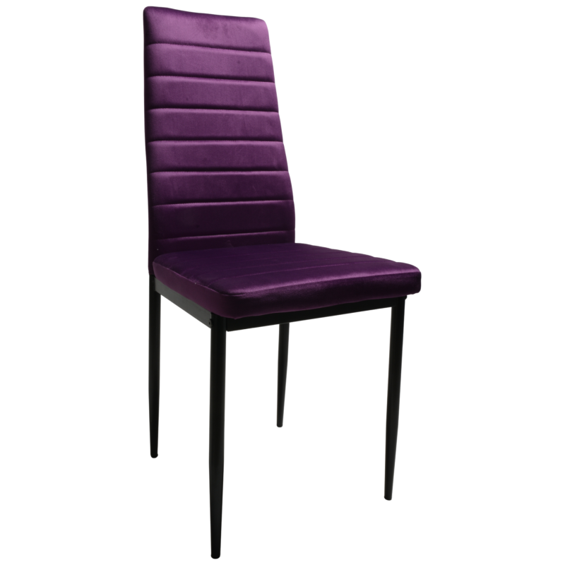 Krzesło DankorDesign Brand welur fioletowy