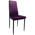 Krzesło DankorDesign Brand welur fioletowy