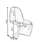 Krzesło Dankor Design Panton transparentny dymiony