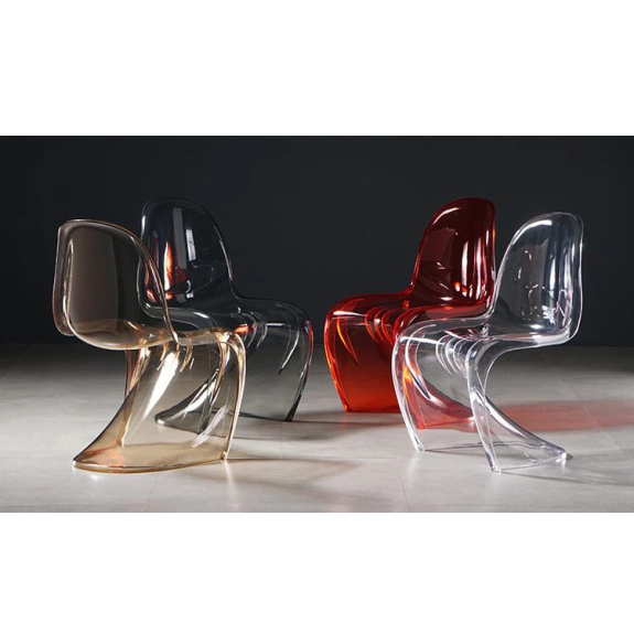 Krzesło Dankor Design Panton transparentny dymiony