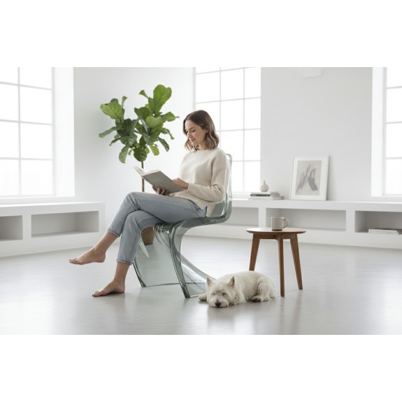 Krzesło Dankor Design Panton transparentny dymiony