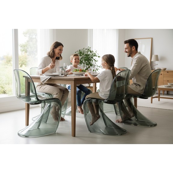 Krzesło Dankor Design Panton transparentny dymiony