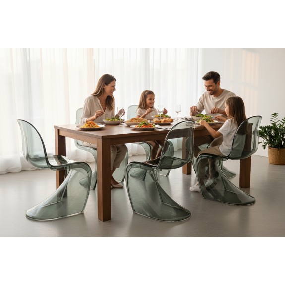 Krzesło Dankor Design Panton transparentny dymiony