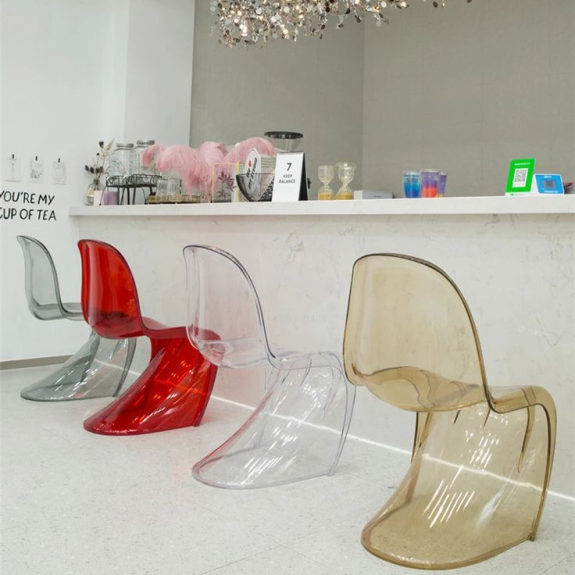 Krzesło Dankor Design Panton transparentny czerwony