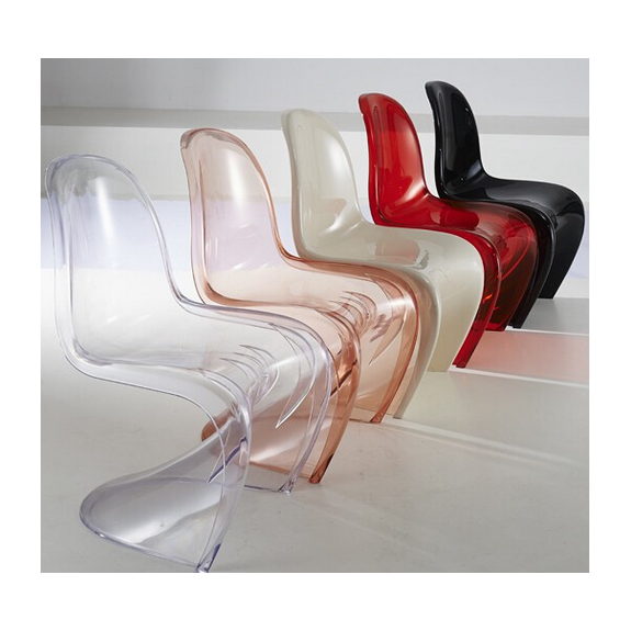 Krzesło Dankor Design Panton transparentny czerwony