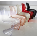 Krzesło Dankor Design Panton transparentny czerwony