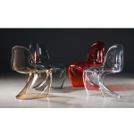 Krzesło Dankor Design Panton transparentny czerwony