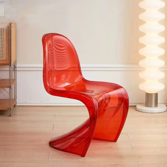 Krzesło Dankor Design Panton transparentny czerwony