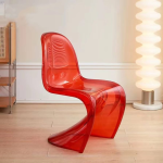 Krzesło Dankor Design Panton transparentny czerwony