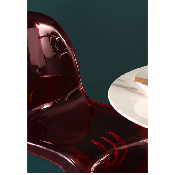 Krzesło Dankor Design Panton transparentny czerwony