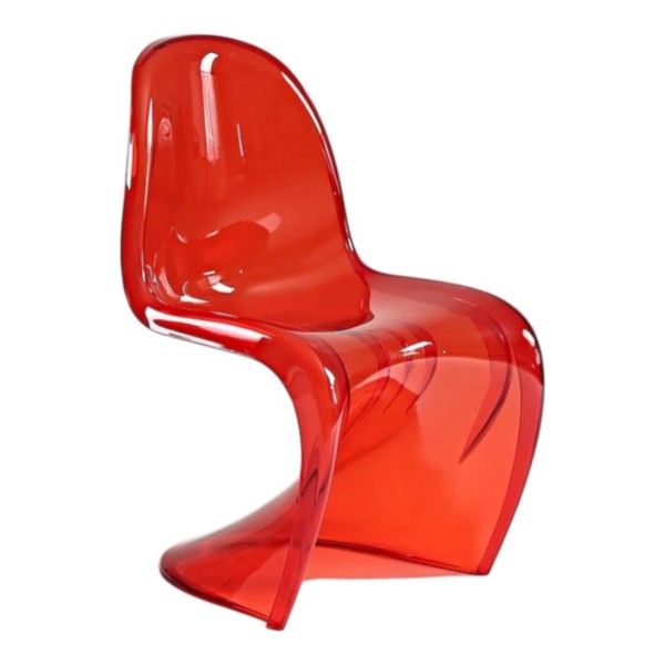 Krzesło Dankor Design Panton transparentny czerwony