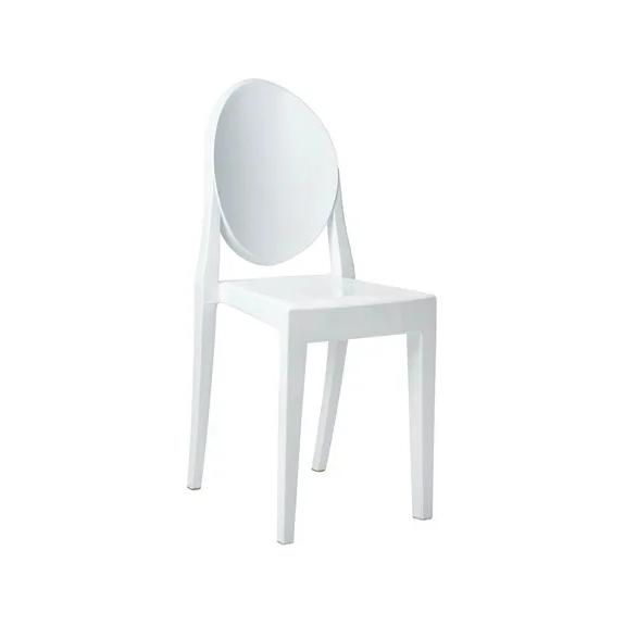 Krzesło Dankor Design Victoria Białe Poliwęglan Ghost Chair