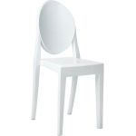 Krzesło Dankor Design Victoria Białe Poliwęglan Ghost Chair