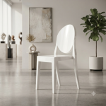 Krzesło Dankor Design Victoria Białe Poliwęglan Ghost Chair