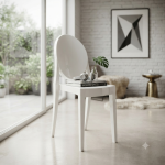 Krzesło Dankor Design Victoria Białe Poliwęglan Ghost Chair