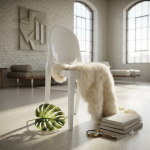 Krzesło Dankor Design Victoria Białe Poliwęglan Ghost Chair