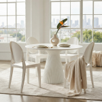 Krzesło Dankor Design Victoria Białe Poliwęglan Ghost Chair