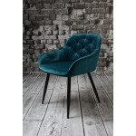 Fotel Dankor Design Velve welur Zieleń Morska