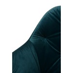 Fotel Dankor Design Velve welur Zieleń Morska