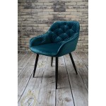 Fotel Dankor Design Velve welur Zieleń Morska